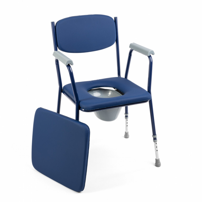 Čalouněná toaletní stolička BLUE-TIM – pohled zepředu